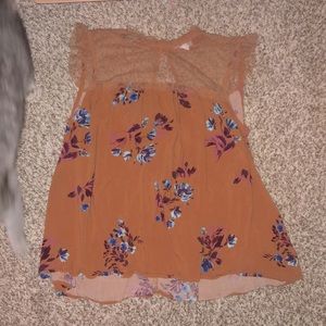 Women’s mesh floral top